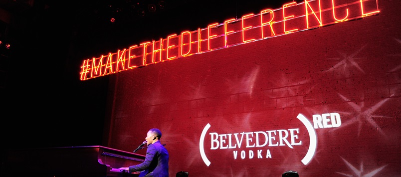 Belvedere Vodka y John Legend se unen a (red) para combatir el sida